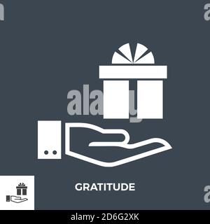 Gratitude Glyph Vector Icon. Stock Vector