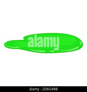 Puddle green slime, liquid toxic mold, vector, cartoon style, isolated, illustration, on a white background Stock Vector