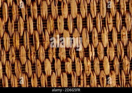 Brown Textured Braided Vimini Background Stock Photo