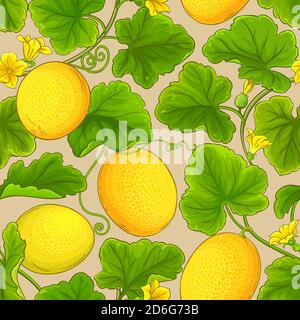 melon vector pattern Stock Vector