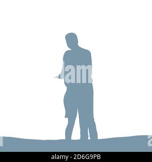 couple silhouette isolated on white vector illustration EPS10 Stock Vector