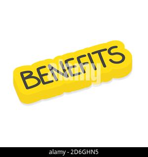 benefits word concept- vector illustration Stock Vector