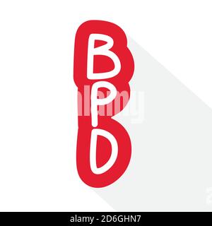 BPD (Borderline Personality Disorder) acronym concept- vector illustration Stock Vector