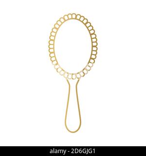 golden mirror icon- vector illustration Stock Vector
