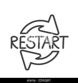 restart word concept- vector illustration Stock Vector