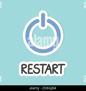 restart word concept- vector illustration Stock Vector