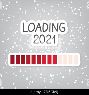 2021 year loading concept- vector illustration Stock Vector