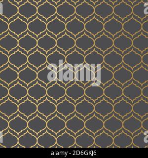 golden arabic texture - vector illustration Stock Vector