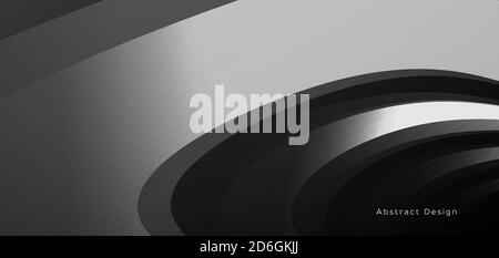Abstact metal 3d shapes in space forming abstract texture, cover design wallaper Stock Vector
