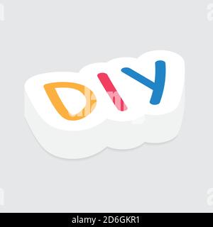 DIY (Do It Yourself) acronym concept - vector illustration Stock Vector