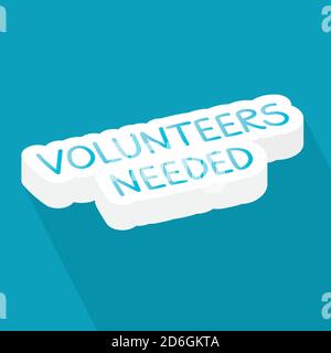 volunteers needed concept- vector illustration Stock Vector