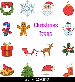 Christmas Signs Set Stock Vector