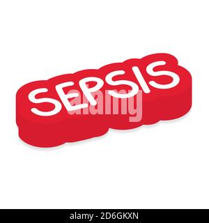 sepsis disease concept - vector illustration Stock Vector