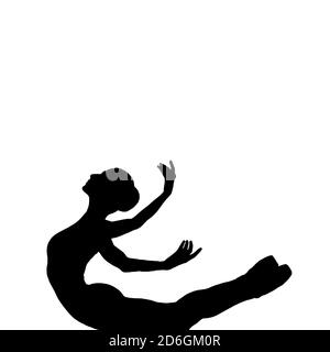 Ballet dancer in silhouette dancing Stock Photo