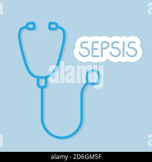 sepsis disease concept - vector illustration Stock Vector