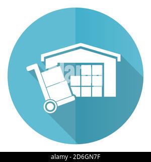 Warehouse and shipping barrow, delivery, freight concept icon set, flat ...