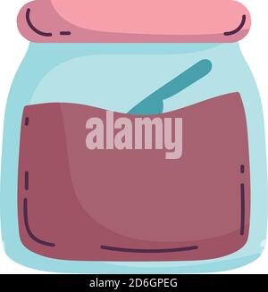 Sugar in jar, illustration, vector on white background Stock Vector Image &  Art - Alamy