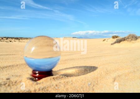 Object in the Dry Desert Stock Photo