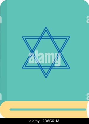 jewish torah book flat style icon vector design Stock Vector