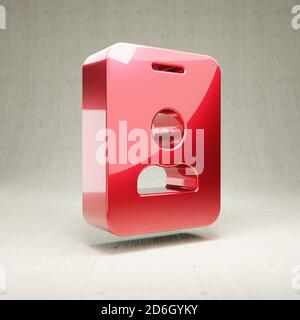3d illustration. White ID badge. Isolated white background Stock Photo ...