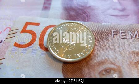 Swedish Krona coins, money, currency of Sweden Stock Photo