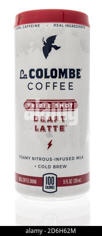 Winneconne, WI - 16 October 2020:  A package of La Colombe coffee on an isolated background. Stock Photo
