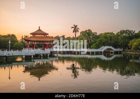 nianci pavilion of Tainan park in Tainan, Taiwan. the translation of the chinese text is nianci pavilion Stock Photo