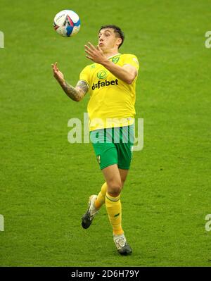 Norwich City's Jordan Hugill during the Sky Bet Championship match at the AESSEAL New York Stadium, Rotherham. Stock Photo