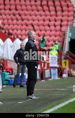 London, UK. 17th October, 2020. John Sheridan manager of Wigan Athletic during the Sky Bet League 1 match between Charlton Athletic and Wigan Athletic at The Valley, London on Saturday 17th October 2020. (Credit: Tom West | MI News) Credit: MI News & Sport /Alamy Live News