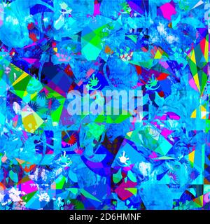 Watercolour painting marble and digital mixed media  background Stock Photo
