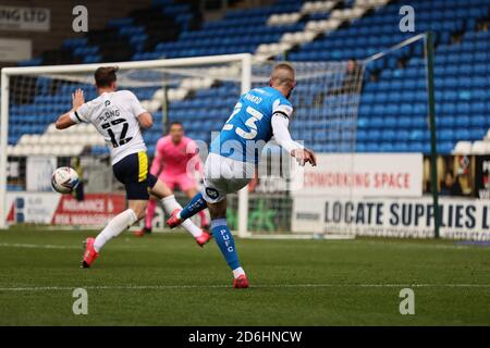 PETERBOROUGH, ENGLAND. OCT 17TH 2020.                           Joe Ward of Peterborough in action during the Sky Bet League 1 match between Peterborough and Oxford United at London Road, Peterborough on Saturday 17th October 2020. (Credit: James Holyoak | MI News) Credit: MI News & Sport /Alamy Live News Stock Photo