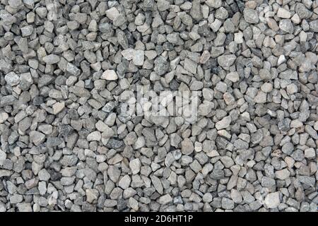 Crushed stone texture background, Coarse gravel Stock Photo