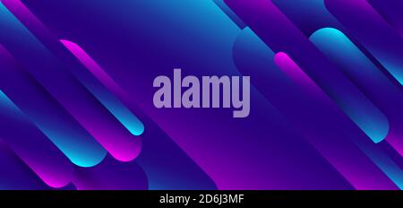 Abstract blue and pink gradient shapes rounded line background. Vector illustration Stock Vector