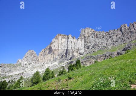 Rose garden mountain range, Dolomites, South Tyrol, Italy Stock Photo