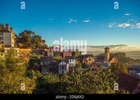 City of Antananarivo near royal palace, Madagascar Stock Photo