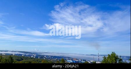 The Russian north is very beautiful! Nature in Murmansk: lakes, forest, tundra Stock Photo