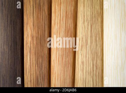 Various natural fabric samples background. Stock Photo