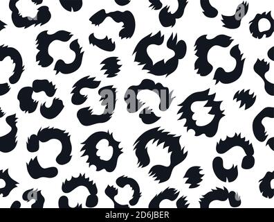 Leopard skin seamless pattern. Abstract spotted background stylized as a leopard fur Stock Vector