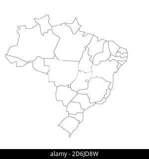 brazil political map Stock Vector Image & Art - Alamy