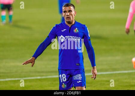 Madrid, Spain. 17th Oct, 2020. Mauro Arambarri of Getafe CF during the Liga match between Getafe CF  and FC Barcelona at Coliseo Alfonso Perez on October, 17 2020 Credit: Dax Images/Alamy Live News Stock Photo