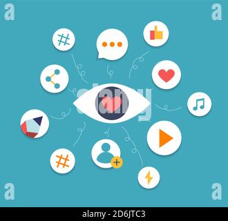 Viral content. Marketing, modern business and technology concept banner. Vector illustration. Stock Vector