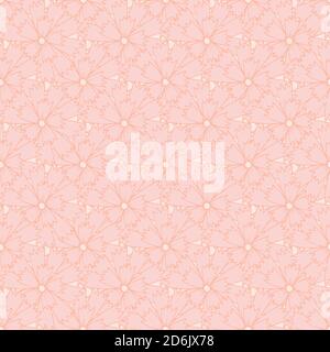 Floral Vector repeat seamless pattern with carnations. Small bouquets with blue flowers. Stock Vector