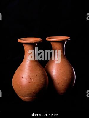 Hand made Clay pots. Stock Photo