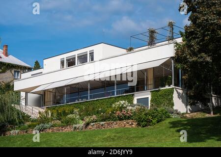 Brno, Czech Republic - September 13 2020: Villa Tugendhat Modernist House designed By Mies van der Rohe in the International Bauhaus Style viewed from Stock Photo