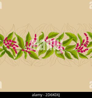 amaranth vector pattern Stock Vector