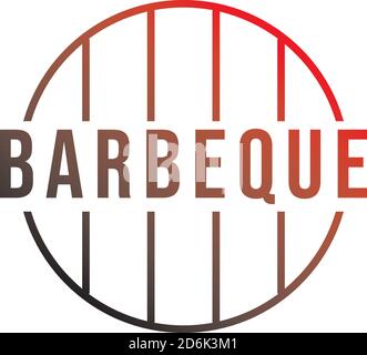 Barbecue restaurant - Logo icon of Barbecue, Grill and Bar with fire, BBQ text. BBQ logo template. Vector illustration Stock Vector