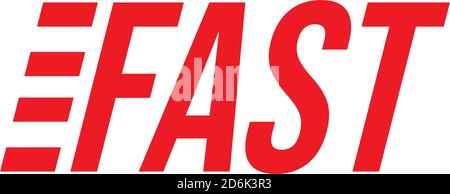Logo design about fast idea. Faster logo. Vector illustration Stock Vector