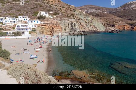 Agali beach in Folegandros island, Cyclades, Greece. Stock Photo