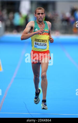 Amedework Walelegn (ETH) places third in the men's race in 59:08 in the World Athletics Half-Marathon Championships, Saturday, Oct. 17, 2020, in Gdynia, Poland. (IOS/ESPA-Images)) Stock Photo