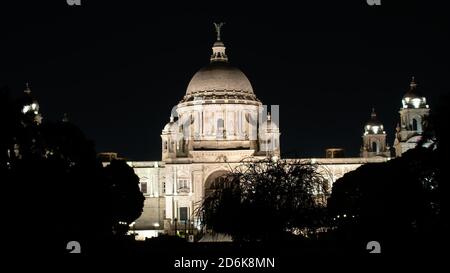 KOLKATA,WEST BENGAL,INDIA - OCTOBER 17,2020 : Victoria Memorial, a historical building with museum inside, in memory of Queen Victoria Stock Photo